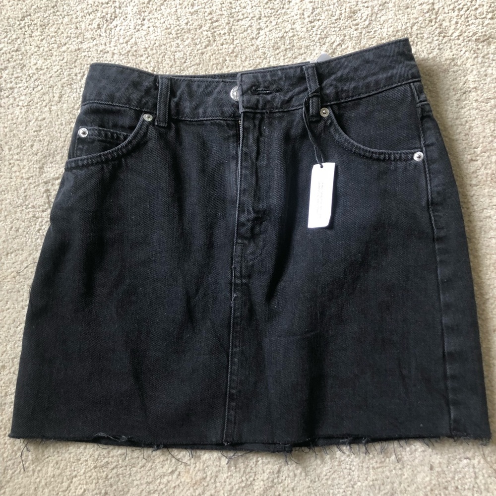 Top shop dark wash jean skirt